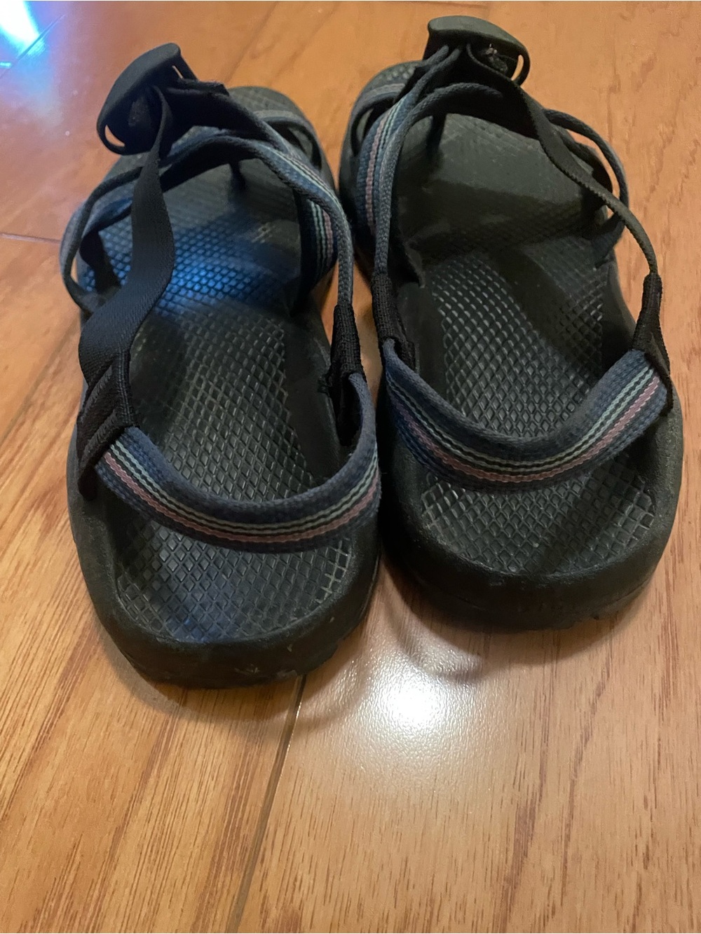 Chaco sandals - women’s size 8 - blue pink and white stripes - Picture 2 of 3